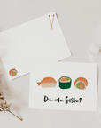 Postkarte - Sushi Einladung  Tilda and Theo   