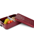 Lunchbox Quadra Rot XL – 2000 Ml Mit Dichtungsring, Herausnehmbaren Trennelement, Eloxiertem Aluminium ROMINOX GmbH