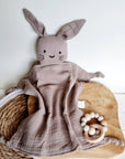 Musselin Schnuffeltuch Hase - Sand, Hypoallergen, 30x30 cm, Perfekt Für Kleine Hände, Kuschelig Und Sicher Rammelaartje