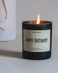 Handgemachte Duftkerze "Happy Birthday!" Mit Sojawachs, Floralem Bouquet Und Umweltfreundlichem Design Happysoy