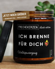 Lustige Duftkerze "Ich Brenne Für Dich" Aus Handgemachtem Sojawachs In Geschenkbox – Perfekt Für Partner mysoy® Duftkerzen-Manufaktur