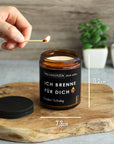 Lustige Duftkerze "Ich Brenne Für Dich" Aus Handgemachtem Sojawachs In Geschenkbox – Perfekt Für Partner mysoy® Duftkerzen-Manufaktur