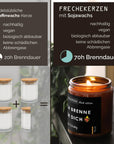 Lustige Duftkerze "Ich Brenne Für Dich" Aus Handgemachtem Sojawachs In Geschenkbox – Perfekt Für Partner mysoy® Duftkerzen-Manufaktur
