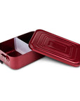 Lunchbox Quadra Rot XL – 2000 Ml Mit Dichtungsring, Herausnehmbaren Trennelement, Eloxiertem Aluminium ROMINOX GmbH