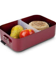 Lunchbox Quadra Rot XL – 2000 Ml Mit Dichtungsring, Herausnehmbaren Trennelement, Eloxiertem Aluminium ROMINOX GmbH