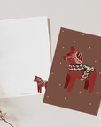 Weihnachtskarte Schweden - Dalapferd  Tilda and Theo   