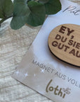 Magnet aus Holz | Kühlschrankmagnet | Holzmagnet | Vollholz | Magnet Spruch | Motivation | Kompliment | Geschenkidee Lothi