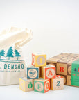 Lern Holzblöcke Set Mit 28 Handgefertigten Blöcken Für Buchstaben, Zahlen Und Tiere Lothi