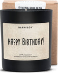 Handgemachte Duftkerze "Happy Birthday!" Mit Sojawachs, Floralem Bouquet Und Umweltfreundlichem Design Happysoy
