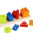 Sortierspiel 2: Buntes Holzspielzeug Mit 16 Formen Für Feinmotorik Und Logisches Denken Lothi