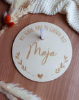 Personalisierte Geburtstagsscheibe Aus Nachhaltigem Holz – 19cm Für Kleine Hände Lothi