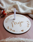 Personalisierte Geburtstagsscheibe Aus Nachhaltigem Holz – 19cm Für Kleine Hände Lothi