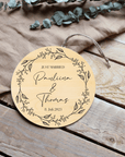Holzscheibe Just Married – Individuelles Hochzeitsgeschenk Aus 5mm Vollholz Mit Personalisierung Lothi Vollholz Ahorn 10 cm