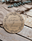 Holzscheibe Just Married – Individuelles Hochzeitsgeschenk Aus 5mm Vollholz Mit Personalisierung Lothi Vollholz Nussbaum 10 cm