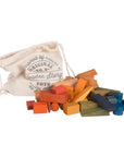 50 XL Holzbausteine Im Sack Rainbow – Kreatives Montessori-Spielzeug Aus FSC-zertifiziertem Holz Lothi
