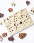 Holz Puzzle Mit Blättern Und Zahlen Ab 2 Jahren – Fördert Zählen, Motorik Und Logisches Denken Lothi