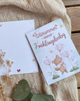 Wunderschöne Geburtskarte Für Frühlings-, Sommer-, Herbst- Und Winterbabys – Hochwertiger Druck 350g DIN A6 Lothi Frühling