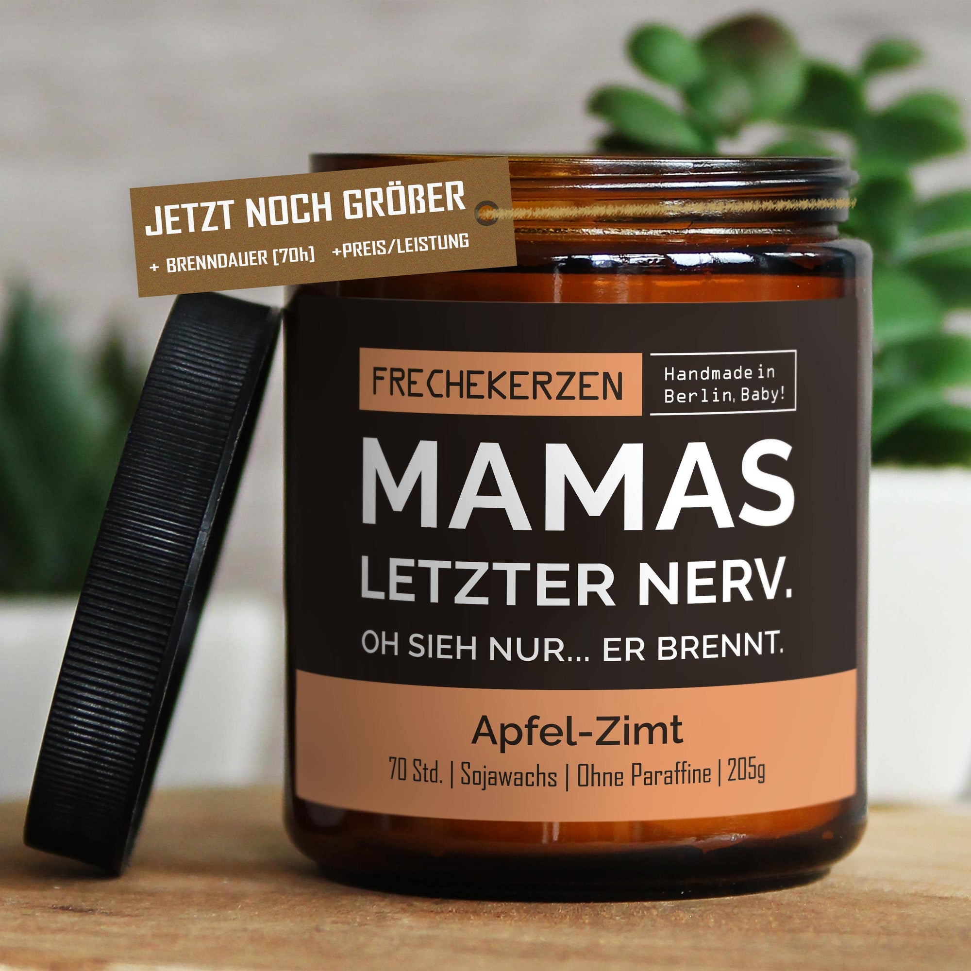 Lustige Duftkerze für Mama – Mamas Letzter Nerv, Handgemacht aus Sojawachs, Perfekt als Geschenkidee mysoy‎® Duftkerzen-Manufaktur