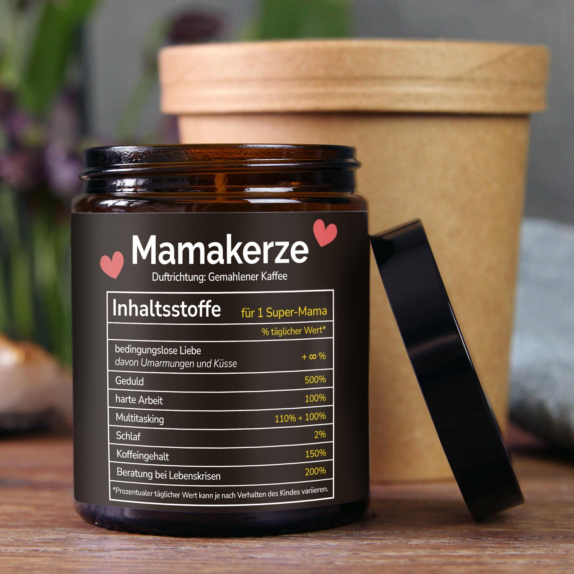 Mamakerze Kaffee Duftkerze Aus Sojawachs | Handgemacht | 250g In Geschenkbox | Perfektes Muttertags Geschenk mysoy‎® Duftkerzen-Manufaktur