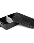 Lunchbox XL Quadra Schwarz Matt – 2000 Ml, Hygienisch, Stabil, Mit Trennelement und Dichtungsring ROMINOX GmbH