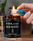 Männer Duftkerze Mit Papa Motiv – Handgemachte Sojawachs Kerze In Geschenkbox Mit Whiskey Aroma mysoy‎® Duftkerzen-Manufaktur