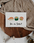 Postkarte - Sushi Einladung  Tilda and Theo   