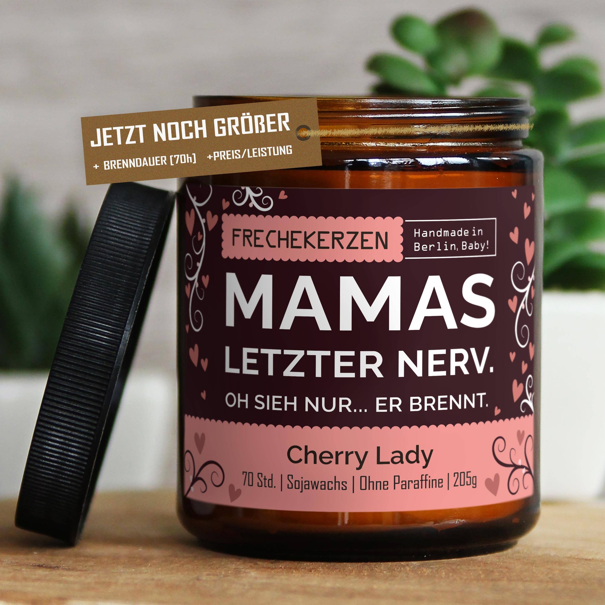 Lustige Duftkerze für Mama – Mamas Letzter Nerv, Handgemacht aus Sojawachs, Perfekt als Geschenkidee mysoy‎® Duftkerzen-Manufaktur