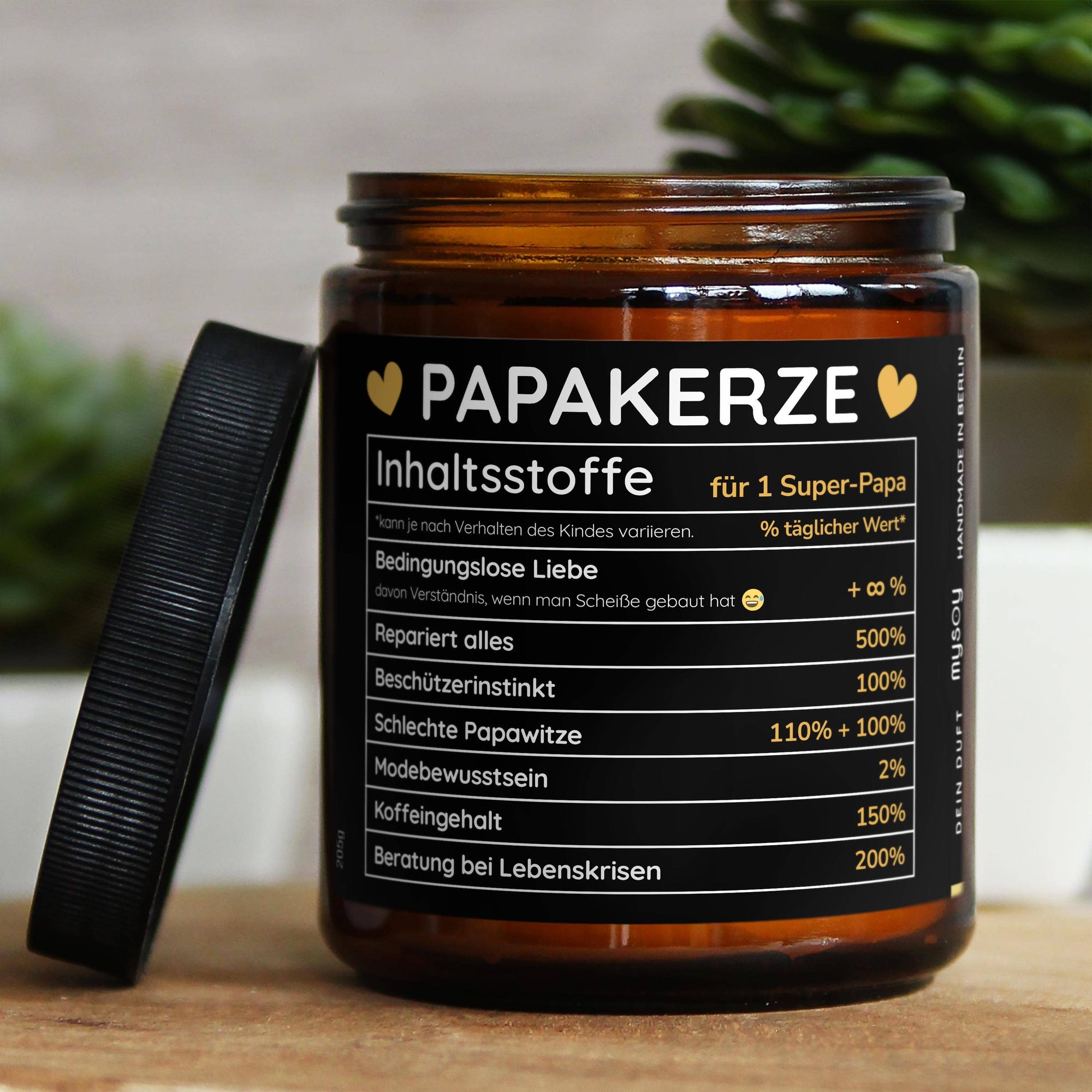 Papakerze Duftkerze Aus Sojawachs, Handgemacht, Geschenkbox, Perfektes Vatertagsgeschenk Für Papa mysoy‎® Duftkerzen-Manufaktur