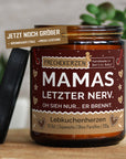 Lustige Duftkerze für Mama – Mamas Letzter Nerv, Handgemacht aus Sojawachs, Perfekt als Geschenkidee mysoy‎® Duftkerzen-Manufaktur