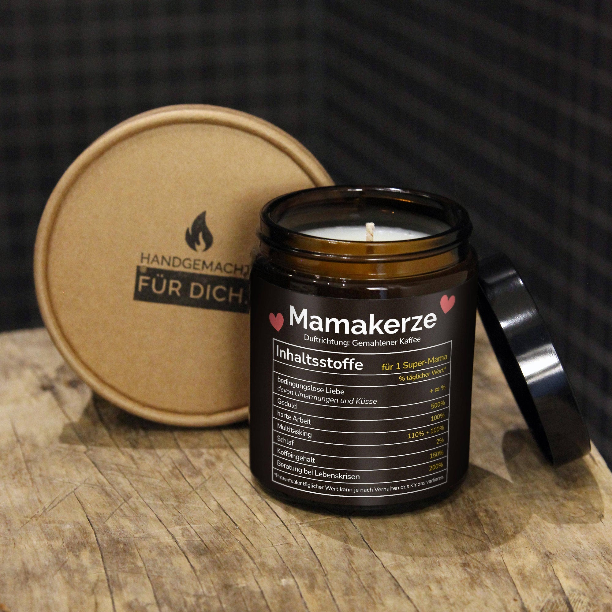 Mamakerze Kaffee Duftkerze Aus Sojawachs | Handgemacht | 250g In Geschenkbox | Perfektes Muttertags Geschenk mysoy‎® Duftkerzen-Manufaktur