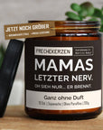 Lustige Duftkerze für Mama – Mamas Letzter Nerv, Handgemacht aus Sojawachs, Perfekt als Geschenkidee mysoy‎® Duftkerzen-Manufaktur