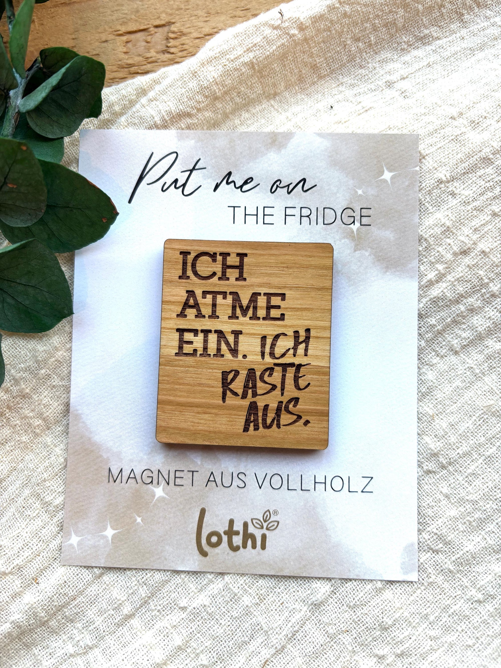 Magnet aus Holz | Kühlschrankmagnet | Holzmagnet | Vollholz | Magnet Witzig | Freunde | Geschenkidee Lothi