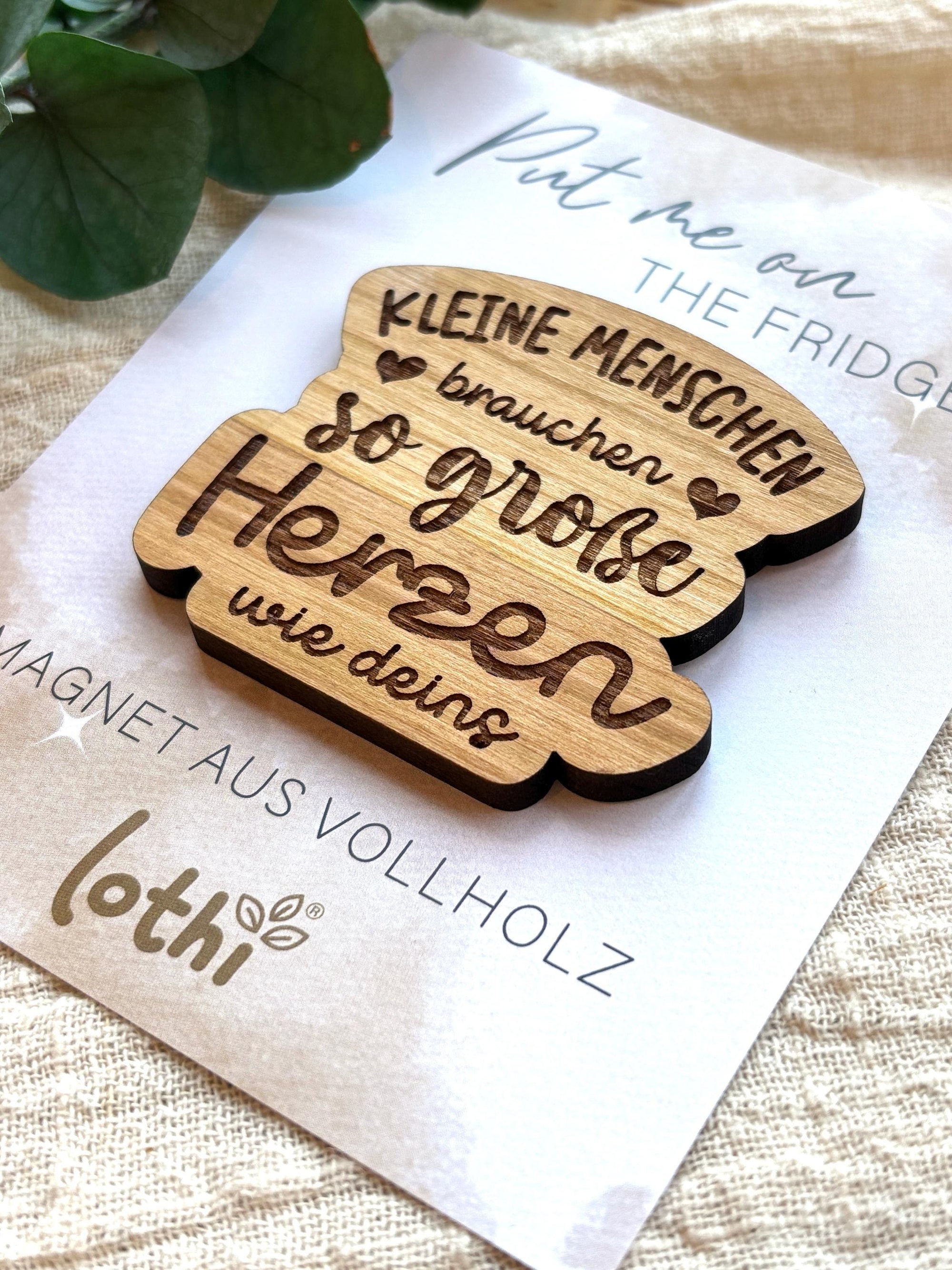 Magnet aus Holz | Kühlschrankmagnet | Holzmagnet | Vollholz | Erzieher | Kindergarten | Lehrer | Abschiedsgeschenk | Geschenkidee Lothi