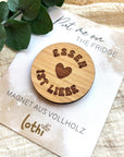 Magnet aus Holz | Kühlschrankmagnet | Holzmagnet | Vollholz | Magnet Spruch | Foodlove | Geschenkidee Lothi