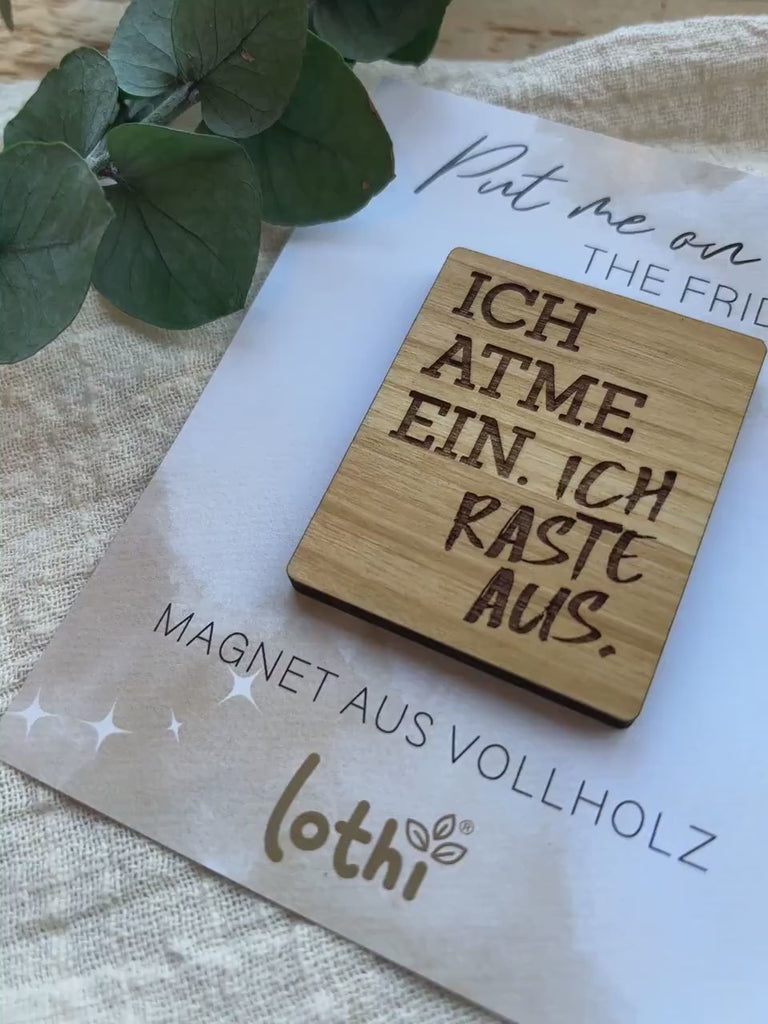 Magnet aus Holz | Kühlschrankmagnet | Holzmagnet | Vollholz | Magnet Witzig | Freunde | Geschenkidee Lothi