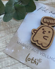 Magnet aus Holz | Kühlschrankmagnet | Holzmagnet | Vollholz | Geist | Halloween | süßer Magnet | Geschenkidee Lothi