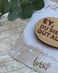 Magnet aus Holz | Kühlschrankmagnet | Holzmagnet | Vollholz | Magnet Spruch | Motivation | Kompliment | Geschenkidee Lothi