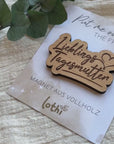 Magnet aus Holz | Kühlschrankmagnet | Holzmagnet | Vollholz | Magnet Spruch | Tagesmutter | Geschenkidee Lothi