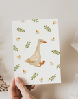 Postkarte Gans - Kinderkarte Ente - Goose Greeting Card  Tilda and Theo   