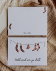 Postkarte Baby Ankündigung - bald zu dritt  Tilda and Theo   