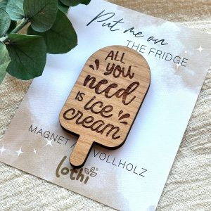 Holzmagnet Ice cream